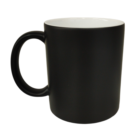 Caneca Cer. 325ml Preta Magica Interna Branca